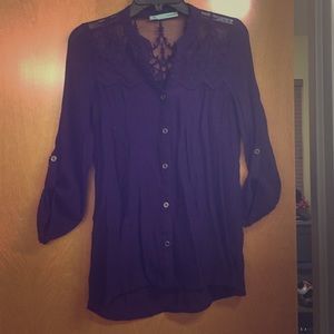 Purple gauzy blouse