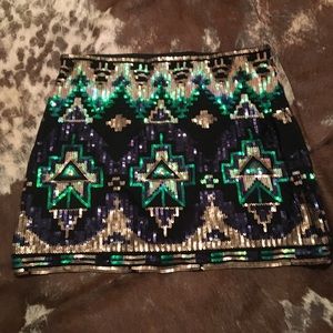 Tribal sequin skirt