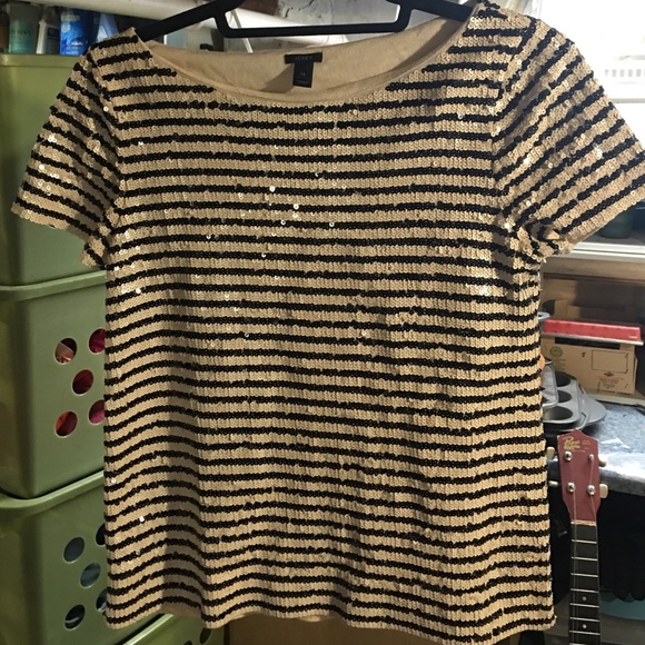 J Crew striped sequin shirt XS - Picture 2 of 3