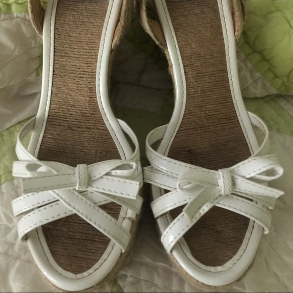SOLD Great pair of white wedges