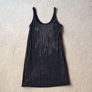 Express black studded tank dress