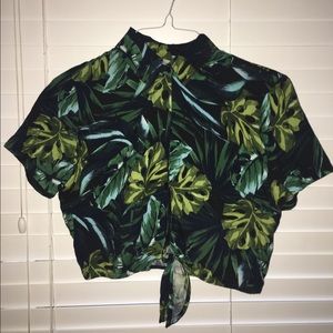 American Apparel Cropped Collared Shirt