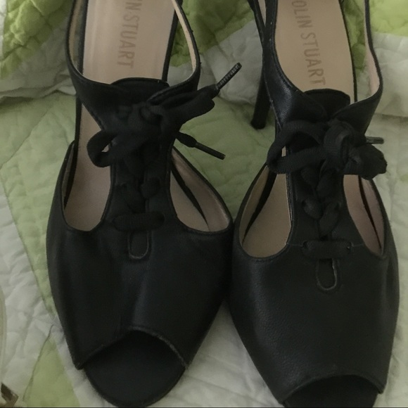 SOLD Sexy black open toe heels