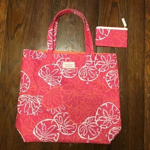 Summer tote bag and matching coin purse