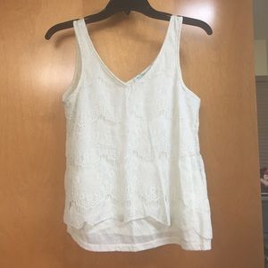 Cream lace tank