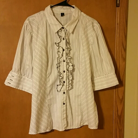 Ruffle front blouse