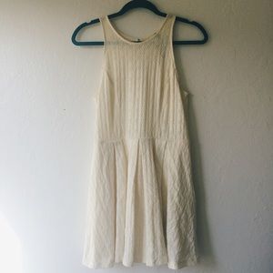 Cream Mid-Waist Dress