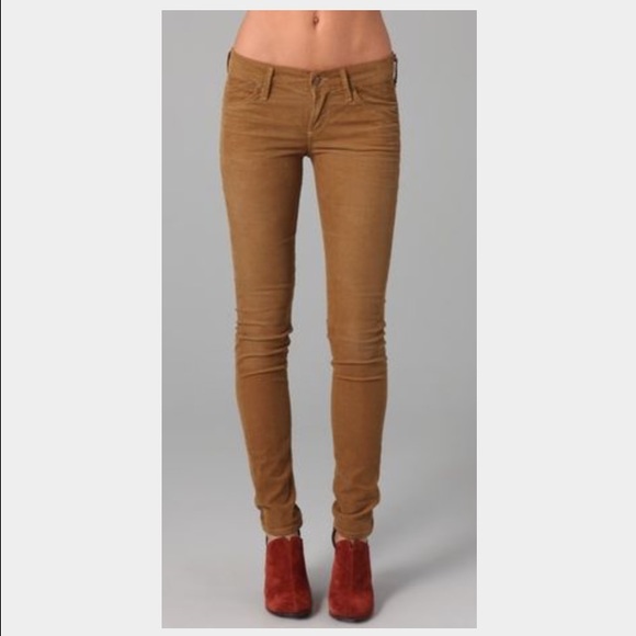Levis skinny tan cords