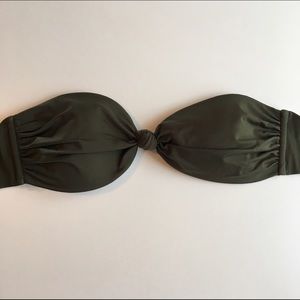Olive Green Bandeau Swim Top