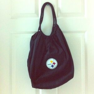 Black steelers shoulder bag
