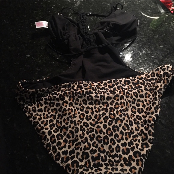 Leopard print bathing suit