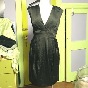 BCBG black wrap front grechen dress