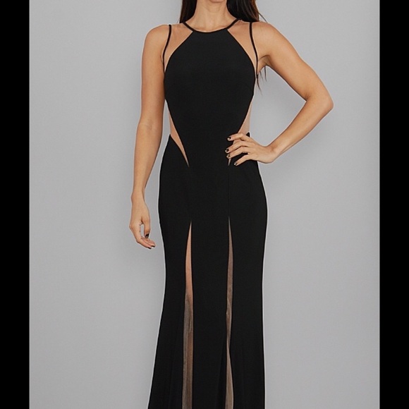Beautiful jovani dress! Black with sheer sides