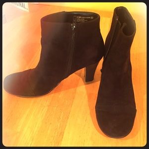 Black zip booties