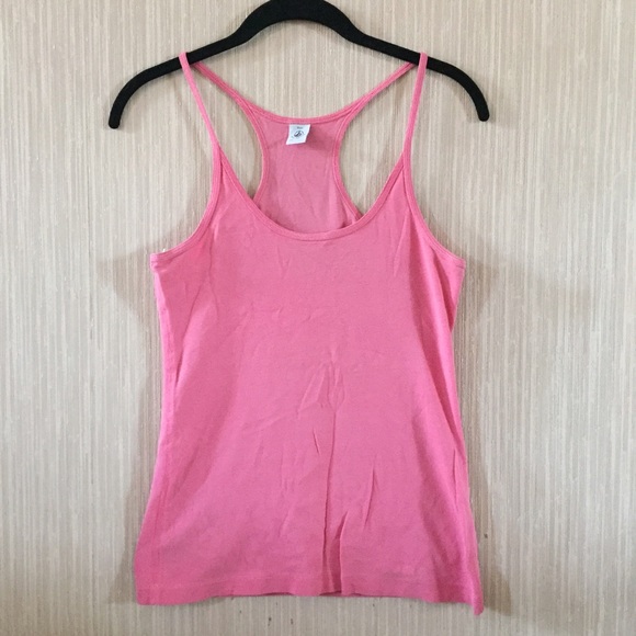 Petit Bateau - Pink Cotton Racerback Tank Top Sz S