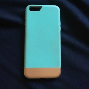 Baby blue & gold iPhone 6 case
