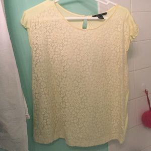 Yellow Flower-Lace Shirt