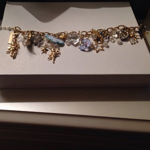 Gold charm bracelet