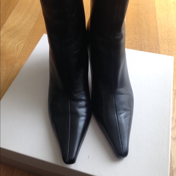 Jimmy Choo Black Leather Booties