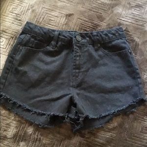 Black summer shorts