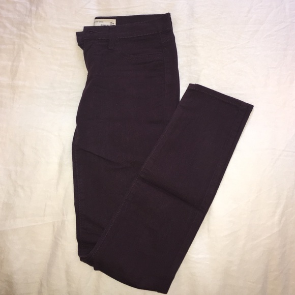 Eggplant color skinny jeans