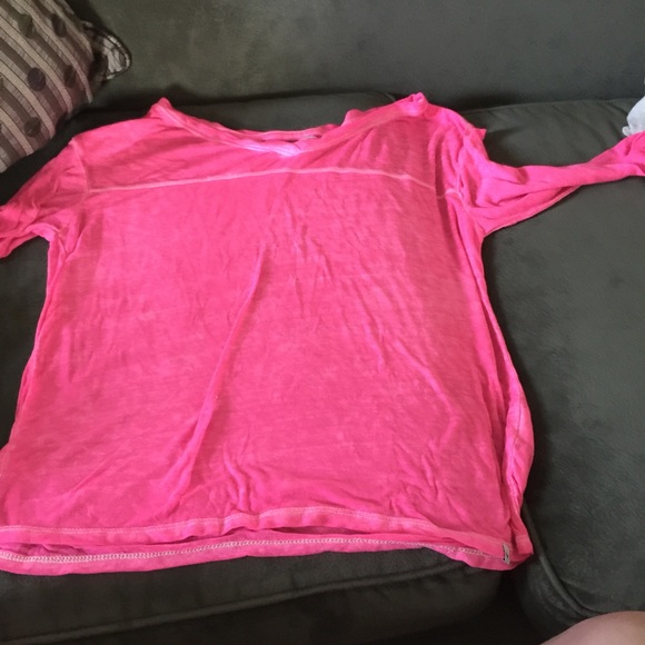 Hot pink long sleeve shirt