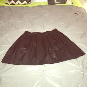 Black biker skirt