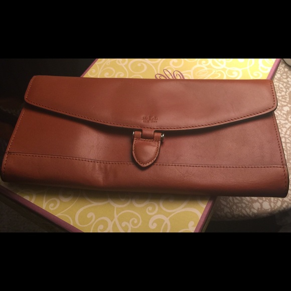 Ralph Lauren tan clutch