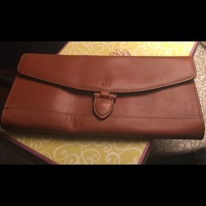 Ralph Lauren tan clutch