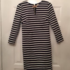 Michael Kors navy and white striped dress!