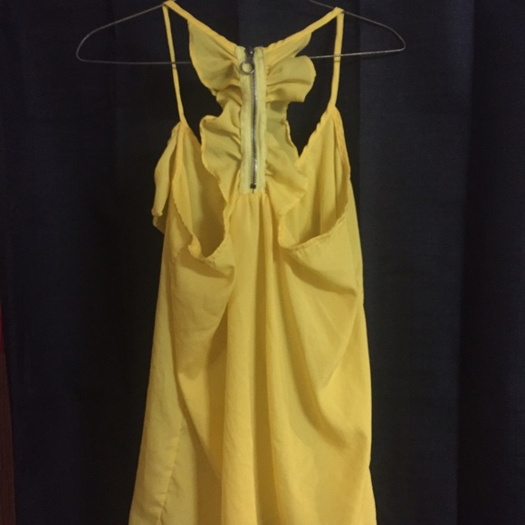 Bright yellow boutique tank top!! - Picture 2 of 4