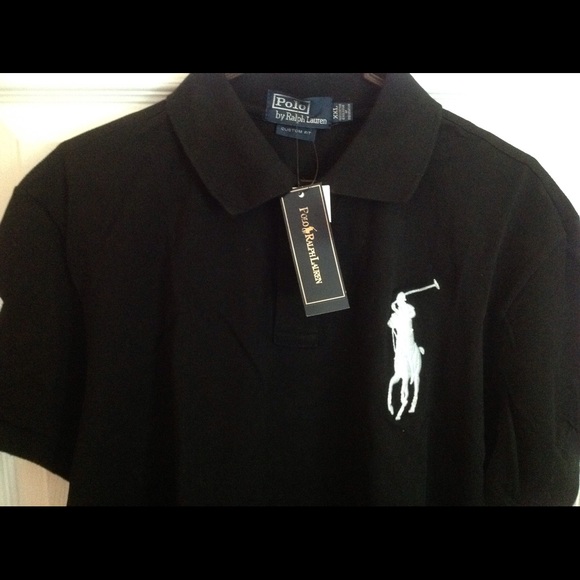 New Ralph Lauren Men's Big Pony Black XXL Polo