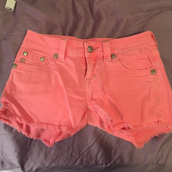 Pink/Orange Miss Me Shorts