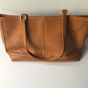 Tory Burch Bags - Tory Burch Cognac Logo Holly East West Tote Tory Burch Bags - Tory Burch Cognac Logo Holly East West Tote