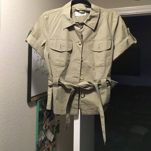 Army green shirt