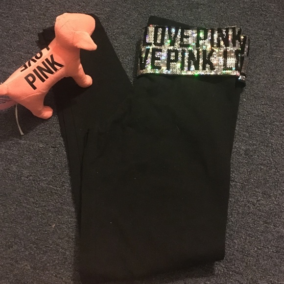 NWT VS PINK Rare Bling Yoga Leggings🎀