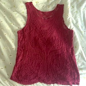 Lace Top, Rasberry