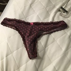 Pink and brown thong