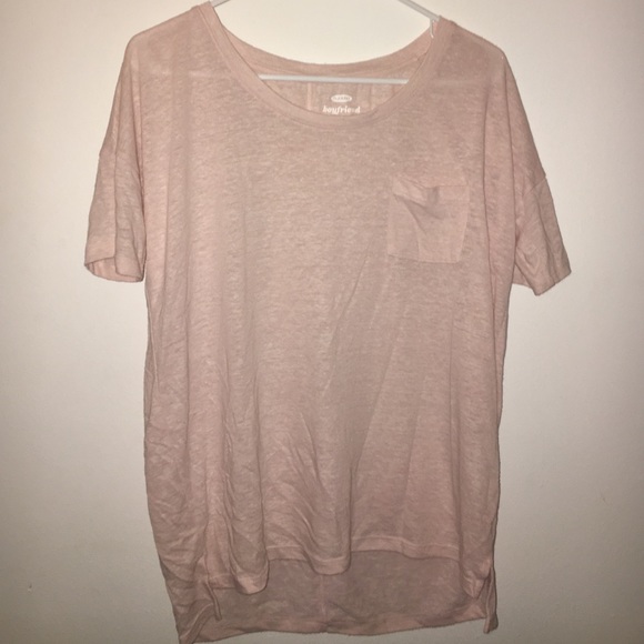 Pink boyfriend pocket tee