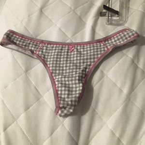 Gray and pink thong