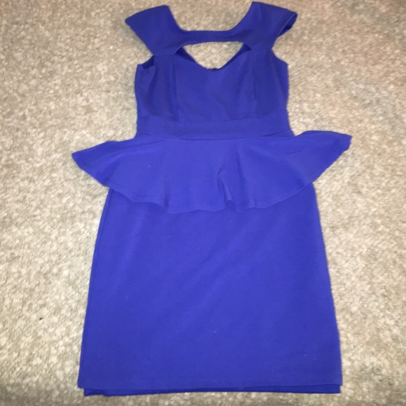 Blue peplum dress