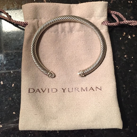 David Yurman Jewelry - David Yurman Cable Bracelet with Pearls & Diamonds