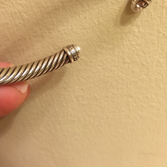 David Yurman Cable Bracelet with Pearls & Diamonds - Picture 3 of 4