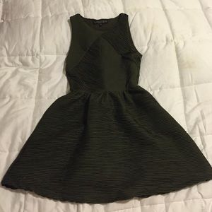 Dark green top shop quilted dress