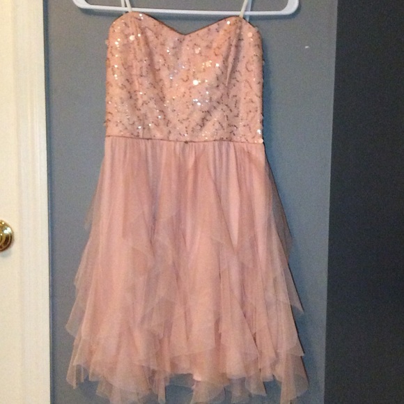 Homecoming strapless pink and gold dress 50% off!!