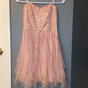 Homecoming strapless pink and gold dress 50% off!!