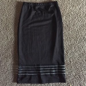 Papaya black pencil skirt