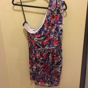 Studded colorful one shoulder dress