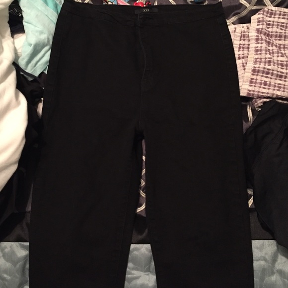 High waisted black jeans