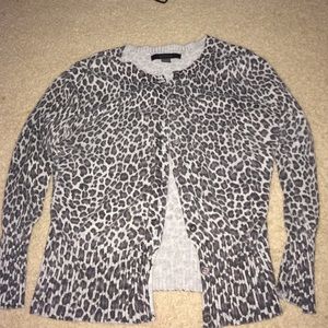 Express animal print cardigan size small